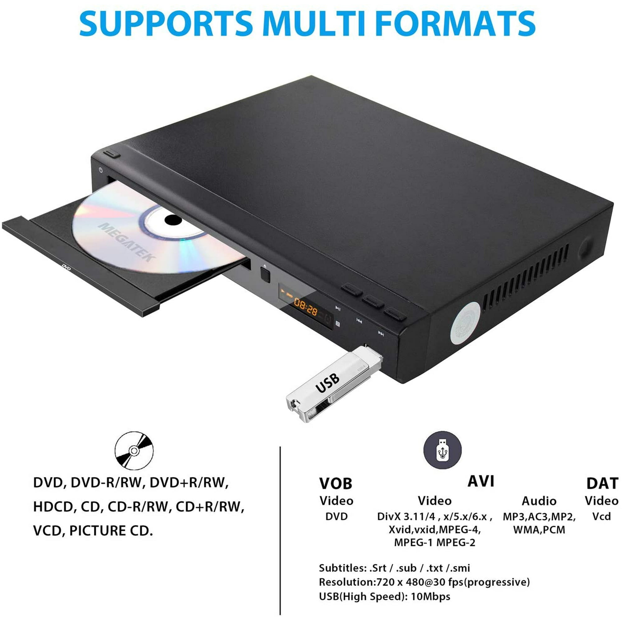 DVD Player, Megatek Home DVD Player for TV with HDMI Full HD 1080p