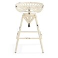 thumbnail image 3 of Armen Living Tabouret de Bar Industriel Réglable Osborne, Finition Blanche Antique, 3 of 6