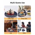 thumbnail image 2 of 13 Inch Round Placemats Set of 4, Boho Navy Blue Flower Non Slip Heat Insulation PP Table Mats, Abstract Bohemia Pesley Floral Washable Place Mats for Kitchen Dining Party Table Decor, 2 of 7