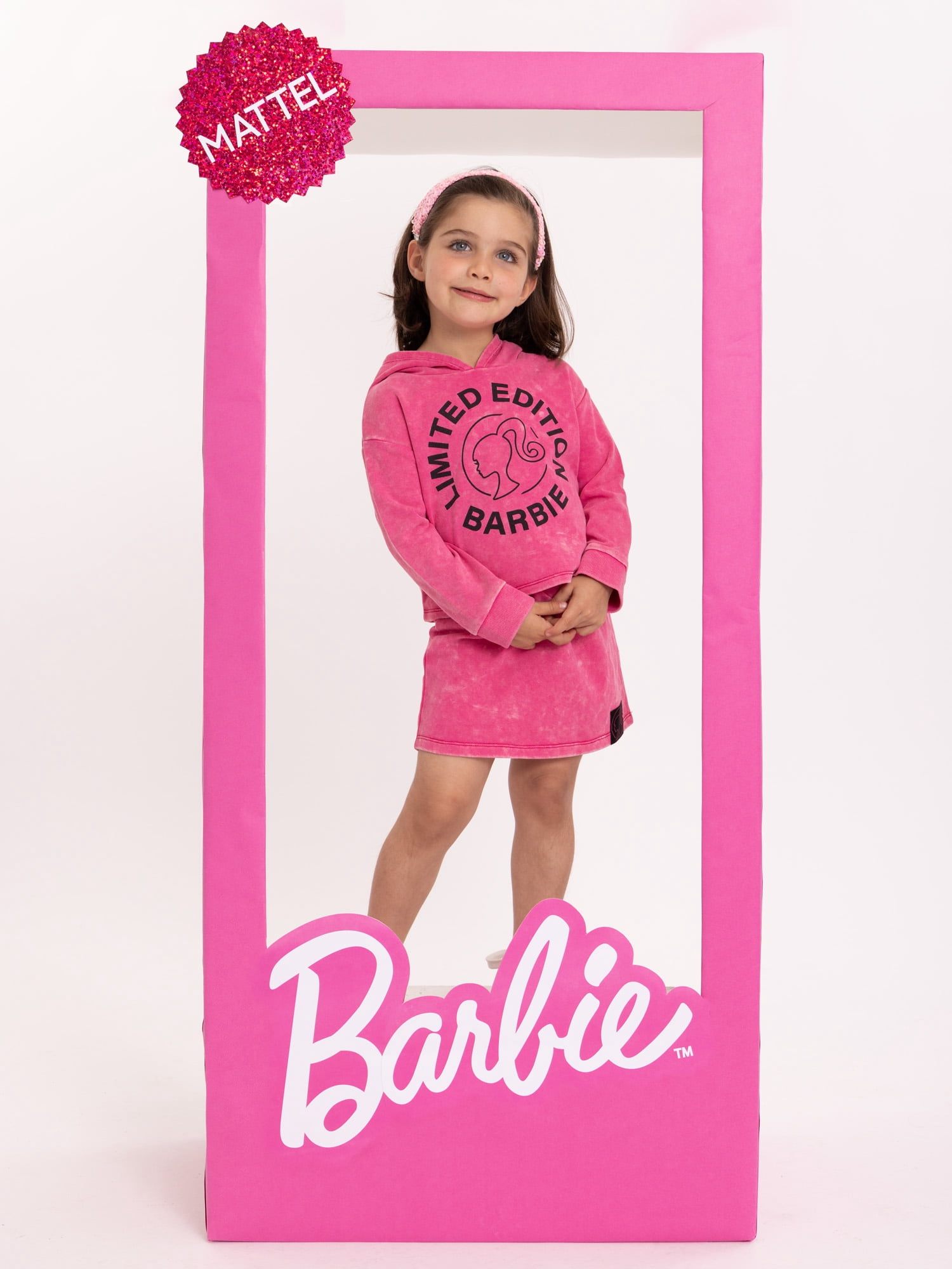 Barbie Toddler Girls Hoodie and Skirt Set, 2-Piece, Sizes 2T - 5T