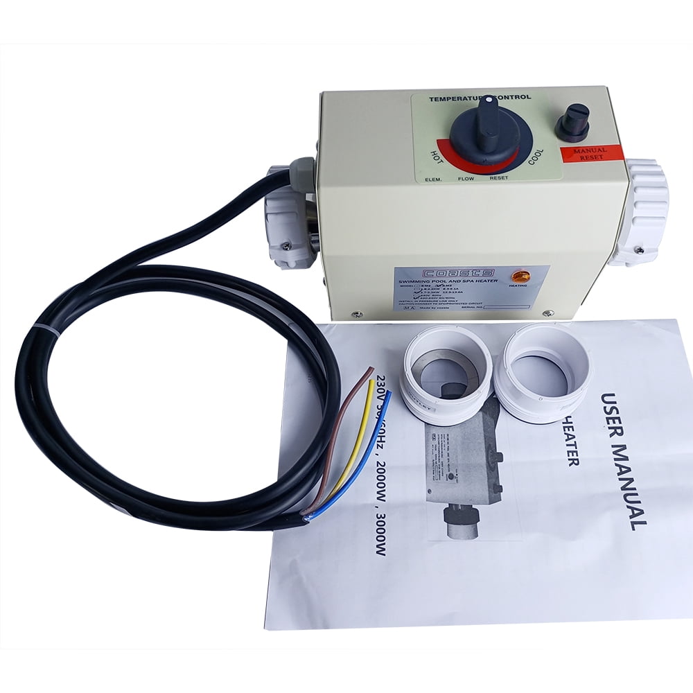 3KW Electric Water Heater Thermostat For Swimming Pool Bathtub SPA Bath For Massage Hot Tub