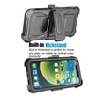 thumbnail image 3 of iPhone 12 / 12 Pro / 12 Pro Max Case Holster Clip, Tekcoo ShockProof Secure Swivel Locking Belt Defender Heavy Full Body Kickstand Carrying Tank Armor Case with 2 Pack Tempered Glass Screen Protector, 3 of 9