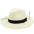 thumbnail image 3 of Landzoo Sunscreen Straw Sunshade Top Hat Seaside Straw Woven Wide Brim Tourist Beach Hat Comfy Breathable, 3 of 3