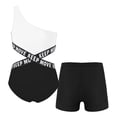 thumbnail image 2 of inhzoy Two Piece Tankini for Girls One Shoulder Tank Leotard with Shorts, 2 of 4