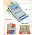 thumbnail image 3 of Gemfits Wallet Women Slim Cute Leather Thin Bifold Credit Card Holder Keychain Rfid Small Purse Ladies Girl Female Kawaii Girly Pretty Modern,Paint, 3 of 6