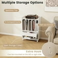 thumbnail image 6 of Topcobe Record Rolling Turntable Player Stand with Drawer, End Table for Living Room, Bedroom-White, 6 of 7