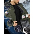 thumbnail image 5 of TACVASEN Men's Winter Waterproof Ski Jackets with Hooded Windproof Fleece Warm Snow Coat with Multi-Pockets For Hiking and Snowboarding ,Army Green,2XL, 5 of 6