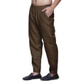 thumbnail image 3 of Atasi Solid Ready Made Dupion Elastic Pajama For Mens Ethnic Bottom Pants, 3 of 5