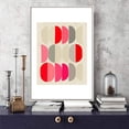 thumbnail image 3 of IDEA4WALL Framed Canvas Print Wall Art Pink, Red, Yellow & Gray Abstract Polygons Geometric Shapes Illustrations Modern Art Chic Colorful for Living Room, Bedroom, Office - 16"x24" White, 3 of 4