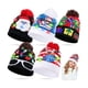 thumbnail image 1 of wonima02 5Pcs Santa Hats Adult Christmas Hats for Kids, Light Up Christmas Hat, Womens Winter Hat with Pompom, Knit Hat with Light, Black Santa Hat, Red Winter Hat, Blue Santa Hats Adult, 1 of 1