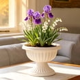 thumbnail image 3 of Tong Southern Patio Dynamic Design Outdoor Home Resin Versatile Planter For Entryways And Backyard Patios White, 3 of 4