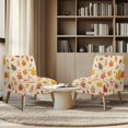 thumbnail image 4 of HELLHERO Autumn Maple Leaf Armless Accent Chair Protector, Dustproof Elastic Bottom Armless Slipper Chair Protector for Bedroom Hotel, 4 of 8