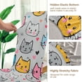 thumbnail image 5 of Yayeee 4 Pack Dining Chair Covers Stretch Parson Chairs Slipcovers Seat Protector, Cute Cat Pattern, 5 of 6