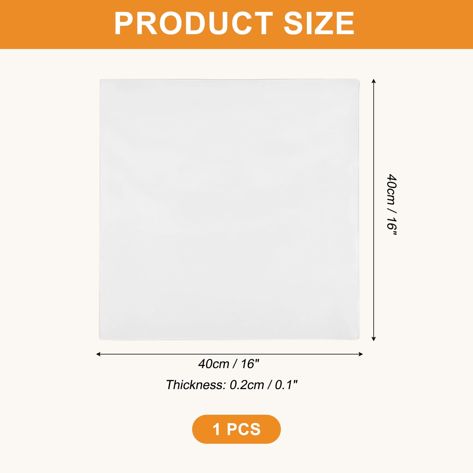 Uxcell Fridge Dust Cover (20''x 20'', Transparent) - Dustproof Refrigerator Top Covers Anti-Slip Washer Dryer Top Protector Mat for Freezer/Furniture/Home/Kitchen