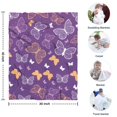 thumbnail image 4 of Purple Orange White Butterfly Pattern Blanket,Comfortable Soft Flannel Throw Blanket,All Season,Warm Lightweight Blankets for Sofa Bed Couch Living Room Chair,30"x40", 4 of 4