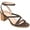 Brown, variant on Womens Anikah Buckle Ankle Strap Stacked Heel Dress Sandals