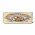 thumbnail image 1 of Tribal Computer Mouse Pad, Safari Tiger Portrait with Chef Feathers Bohemian Design, Rectangle Non-Slip Rubber Mousepad Large, 31" x 12" Gaming Size, Orange Peach, by Ambesonne, 1 of 2