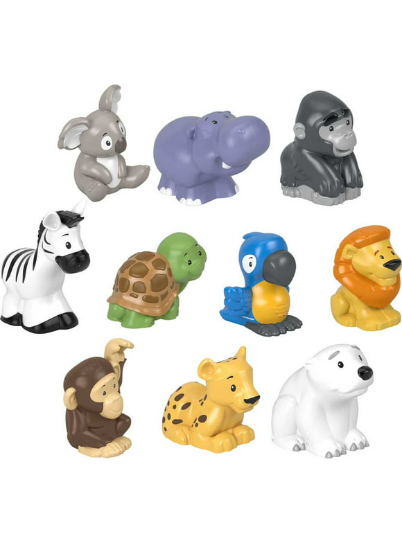 Fisher-Price Little People 10-Piece Animal Pack Figure Set for Toddler Pretend Play