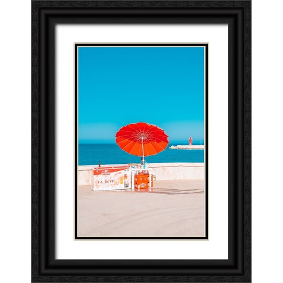 Ruoli, Roberto 11x14 Black Ornate Wood Framed with Double Matting Museum Art Print Titled - Red Summer
