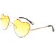 thumbnail image 3 of Gafas de sol para mujer Sunnimix de montura de corazón lentes teñidas para fiestas Amarillo, 3 of 5