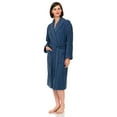 thumbnail image 3 of TowelSelections Women's Robe, Turkish Cotton Terry Shawl Bathrobe X-Small/Small Bijou Blue, 3 of 5