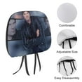 thumbnail image 3 of Ian Joseph Somerhalder Car Headrest Cover 2 Pcs Vehicles Seat Pillow Cover Protector Accessories Decor Auto Front/Rear Seats Head Rest Cover 2 Pcs Universal Fit Most Cars Sedan SUV Van, 3 of 7
