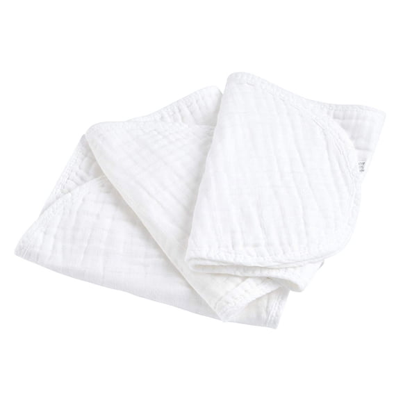 3 paños absorbentes para eructar para bebés, toalla premium para recién nacidos (blancos)