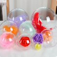 thumbnail image 5 of 20/1 piezas de bolas navideñas de plástico transparente para colgar en el árbol de Navidad, bolas huecas para decoración del hogar, bodas, fiestas, cajas de regalo, 5 of 5