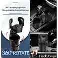 thumbnail image 5 of Car Cup Holder Expander Adapter,2 in 1 Multifunctional Dual Cup Mount Extender Organizer for Vehicles,360Rotating Adjustable Base, 5 of 7