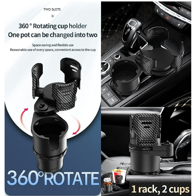 Car Cup Holder Expander Adapter,2 in 1 Multifunctional Dual Cup