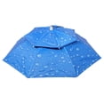 thumbnail image 1 of Fishing Umbrella Cap Double-layer Umbrella Headwear Foldable Head Umbrella Fishing Accessory, 1 of 6