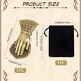 thumbnail image 2 of 1set Alloy Hand Shaped Bookmark Clip with Velvet Pouches Antique Bronze 102x50x31.5mm Hole: 4.5mm, 2 of 7