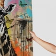 thumbnail image 3 of Orinice Giraffe Butterflies Graffiti Art Bathroom Decor Set, Colorful Luxurious Graphic Print Polyester Fabric Shower Curtain with Hooks, Chic Modern Home Bathtubs Decoration 69x72, 3 of 7
