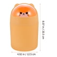 thumbnail image 2 of WRITWAA Trash Bin With Lid Animal Shape Plastic Garbage Disposal For Study 1Pcs, 2 of 8
