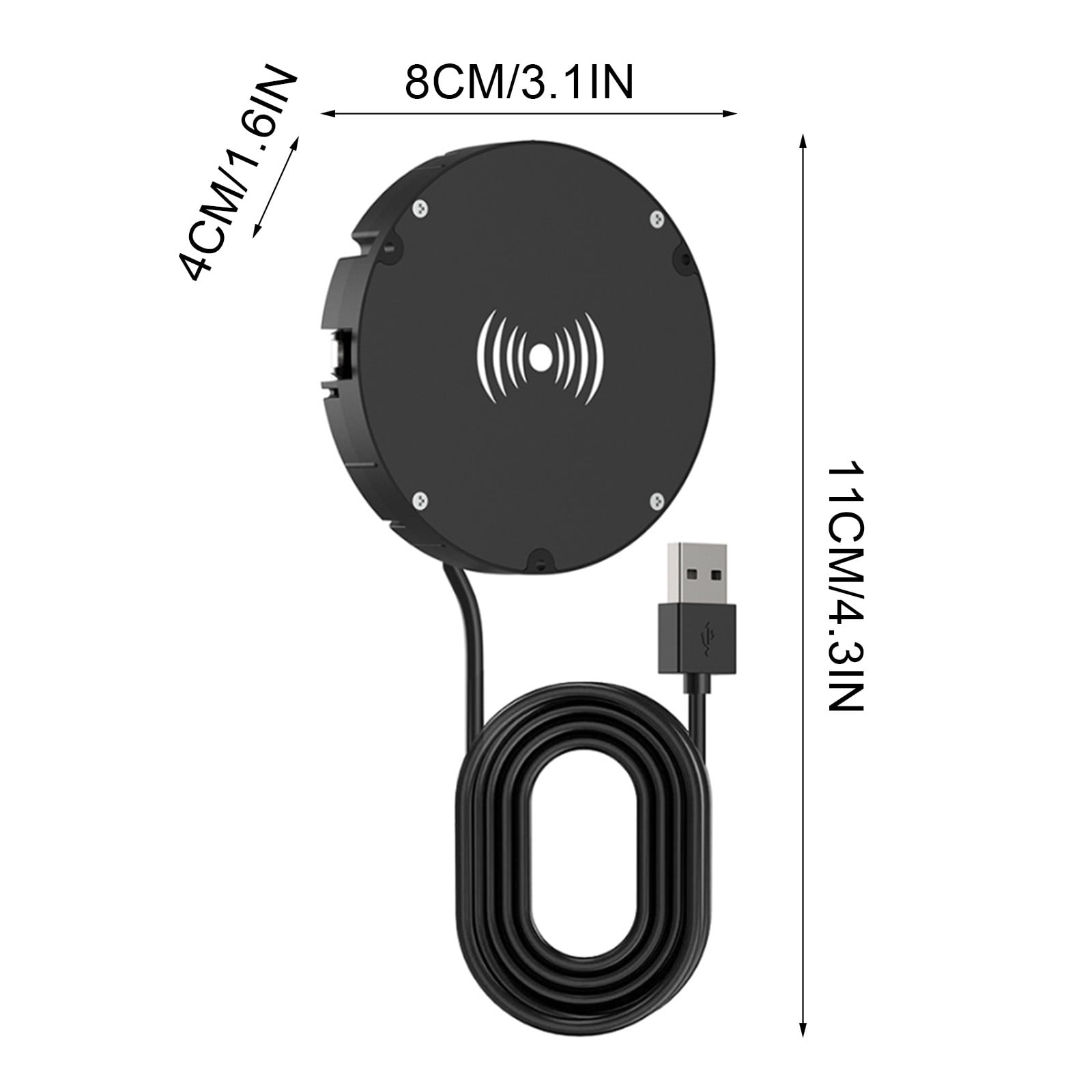 Invisible Wireless Charger Under Desk,0-30mm Invisible Phone Charger,10W Hidden Wireless Charger,Magnetic Charger for Desk,Table,Nightstand,Office,Home