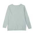 thumbnail image 6 of Vinsonshop Womens Long Sleeve Crewneck Sweaters Casual Ribbed Knit Pullover Tops Basic Jumpers Fall Clothes Winter Warm Layering Tee Mint Green XL, 6 of 9