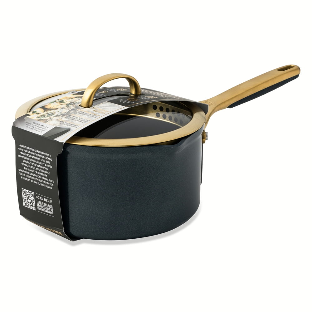 Thyme & Table 3.5 QT Non-Stick Supreme Collection Saucepan - Atlantic Blue