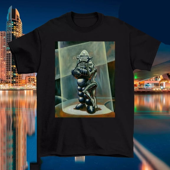 Robot Tshirt Classic Black Unisex S-5XL