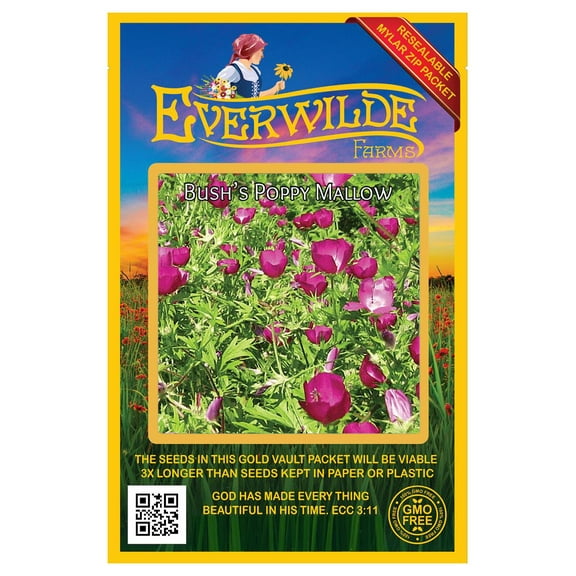 Everwilde Farms 15 Bush's Poppy Mallow Plant Seeds