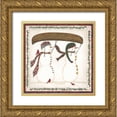 thumbnail image 1 of Shamp, Cindy 15x15 Gold Ornate Wood Framed with Double Matting Museum Art Print Titled - Canoe Snowman, 1 of 4
