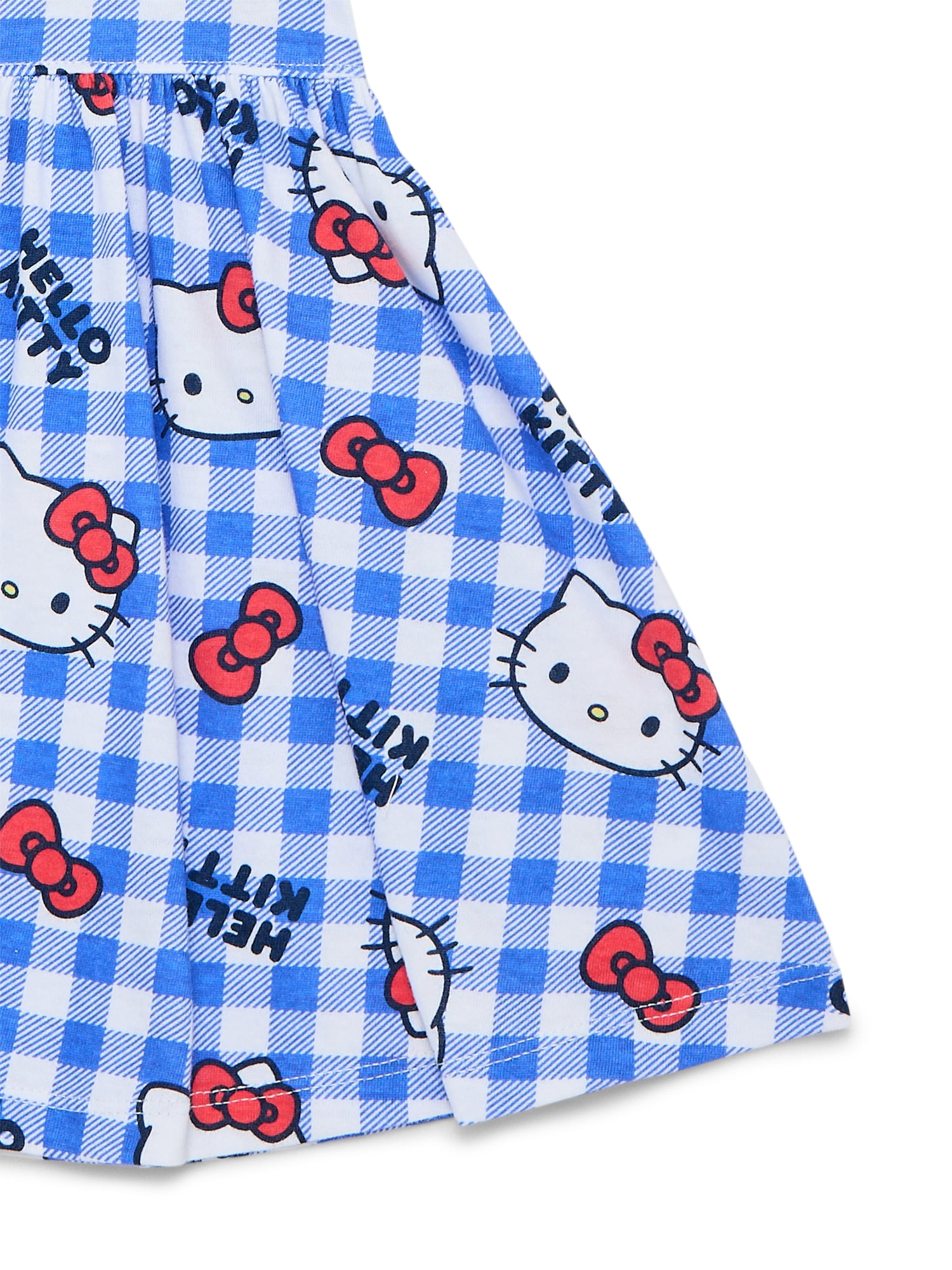 Hello Kitty Toddler Girl Allover Print Dress with Short Sleeves, Sizes 12M-5T