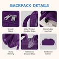 thumbnail image 4 of Dakimoe Mesh Backpack School Backpacks Large Capacity See Through Bookbag Stadium Approved with Multiple Compartments Pockets for School Beach Swimming Sports Work (Dark Purple), 4 of 8