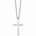 thumbnail image 1 of Stainless Steel Polished Cross Necklace 18in, 1 of 3