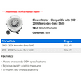 thumbnail image 2 of Blower Motor - Compatible with 2001 - 2006 Mercedes-Benz S600 2002 2003 2004 2005, 2 of 2