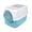Gray/Pink/Blue/Sky Blue/Yellow, variant on Kraoden Fully Enclosed Cat Litter Box with Removable Lid, Large Covered Litter Pan for Indoor Cats, Easy to Clean, Odor Control, Non-Slip Design, Includes Cat Litter Shovel