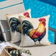 thumbnail image 4 of Rooster Throw Pillow Cover Retro Chicken Farm Animal Rustic Country Cotton Linen Cushion Cover Throw Pillow Case with Invisible Zipper for Couch Sofa Bed Chair Car 26x26 Inch, 4 of 9