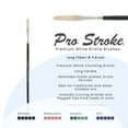thumbnail image 2 of Creative Mark Pro Stroke Premium White Chungking Hog Bristle Artist Paint Brush - Long Filbert # 4 - Natural Bristle Brush w/ Great Control Suitable for Oils, Watercolors, Acrylics, Alkyds, Caseins, 2 of 7