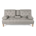 thumbnail image 2 of Sofá Cama De Lino Gris Claro Modelo Caroli Makora Con Portavasos, 2 of 10