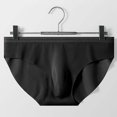 thumbnail image 4 of Mens Solid Color Ice Silk Seamless One Piece Briefs, 4 of 9
