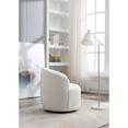 thumbnail image 4 of Jopath Swivel Accent Armchair, Barrel Chair With Black Powder Coating Metal Ring Teddy Fabric Accent Chair for Living Room Bedroom Reading Waitingroom Ivory, 4 of 9